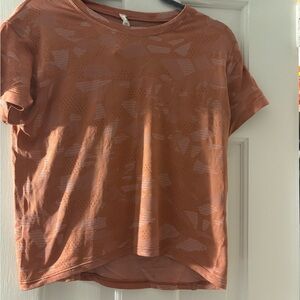 Lululemon Athletica Terracotta Short Sleeve Top